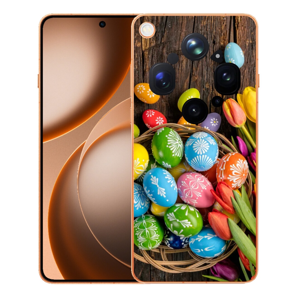 Gélový kryt mmCase na Oppo Find X9 Ultra - veľkonočné vajíčka