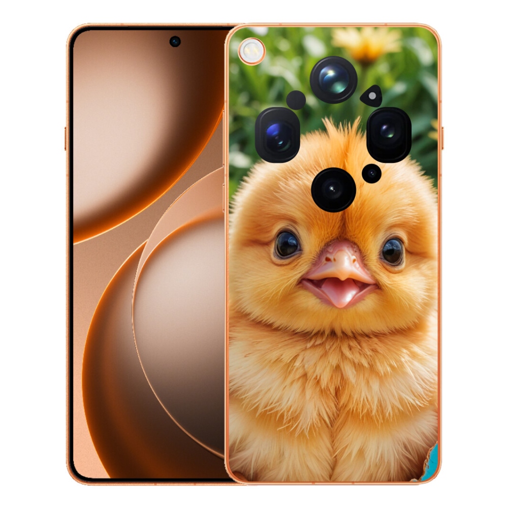 Gélový kryt mmCase na Oppo Find X9 Ultra - veselé kuriatko