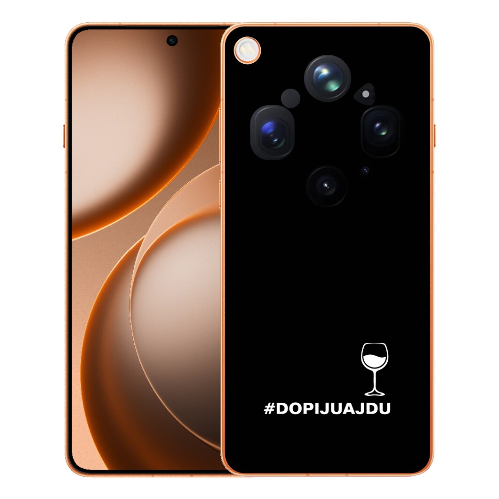 Gélový kryt mmCase na Oppo Find X9 Ultra - vínny motív čierne pozadie