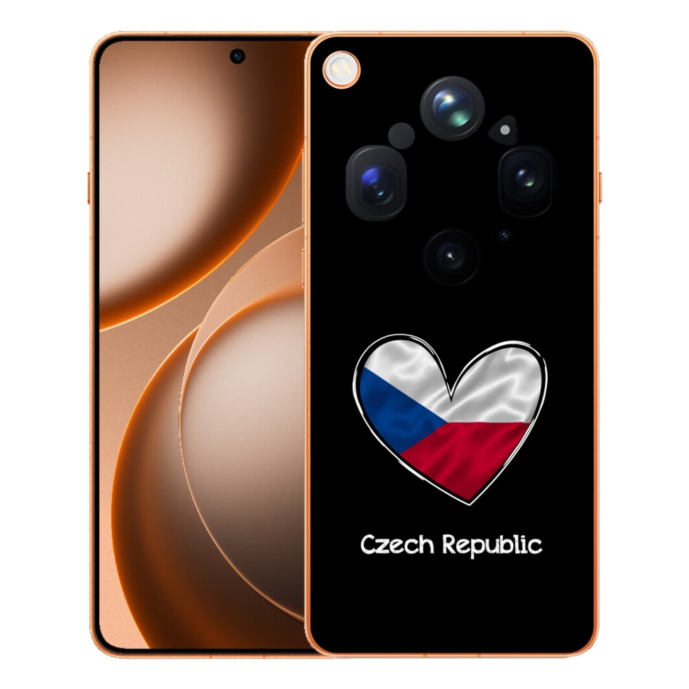 Gélový kryt mmCase na Oppo Find X9 Ultra - vlajka srdca čierne pozadie