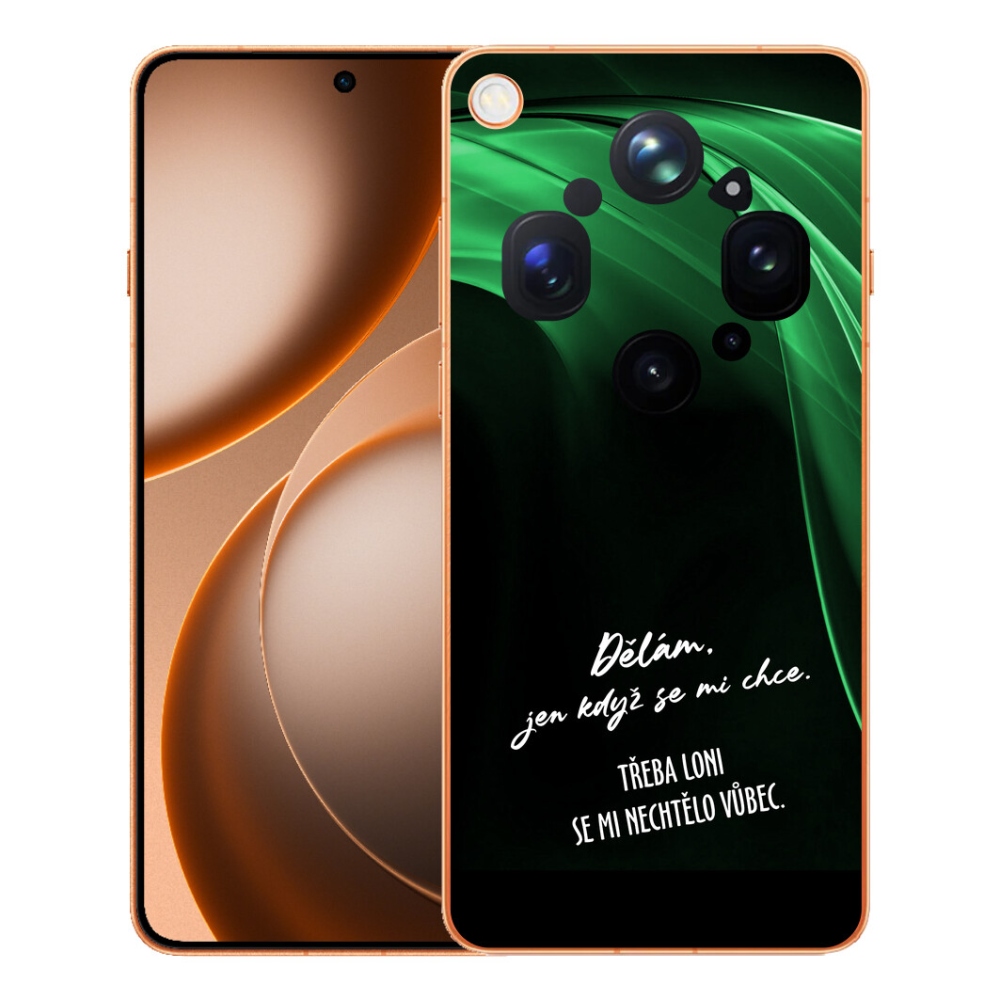 Gélový kryt mmCase na Oppo Find X9 Ultra - vtipný text 12 čierne pozadie