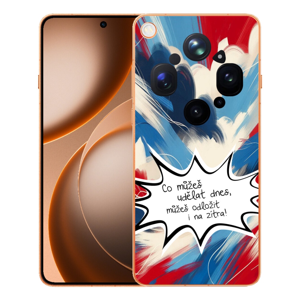 Gélový kryt mmCase na Oppo Find X9 Ultra - vtipný text 9 biele pozadie