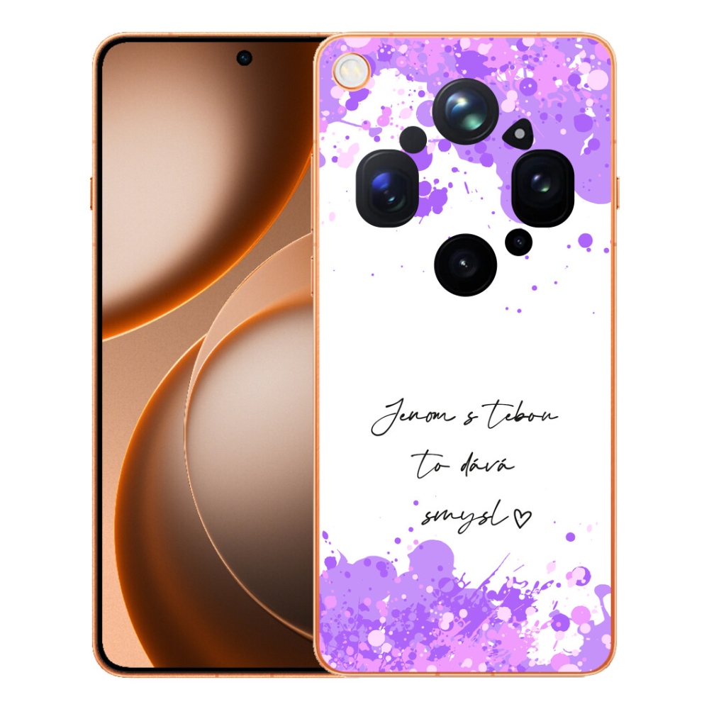 Gélový kryt mmCase na Oppo Find X9 Ultra - zamilovaný text biele pozadie