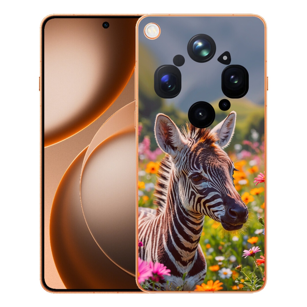 Gélový kryt mmCase na Oppo Find X9 Ultra - zebra na lúke
