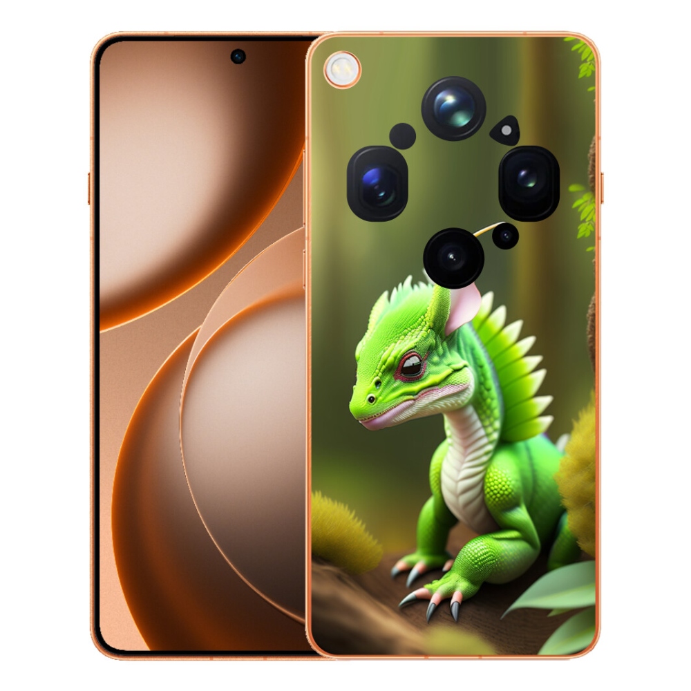 Gélový kryt mmCase na Oppo Find X9 Ultra - zelený dráčik