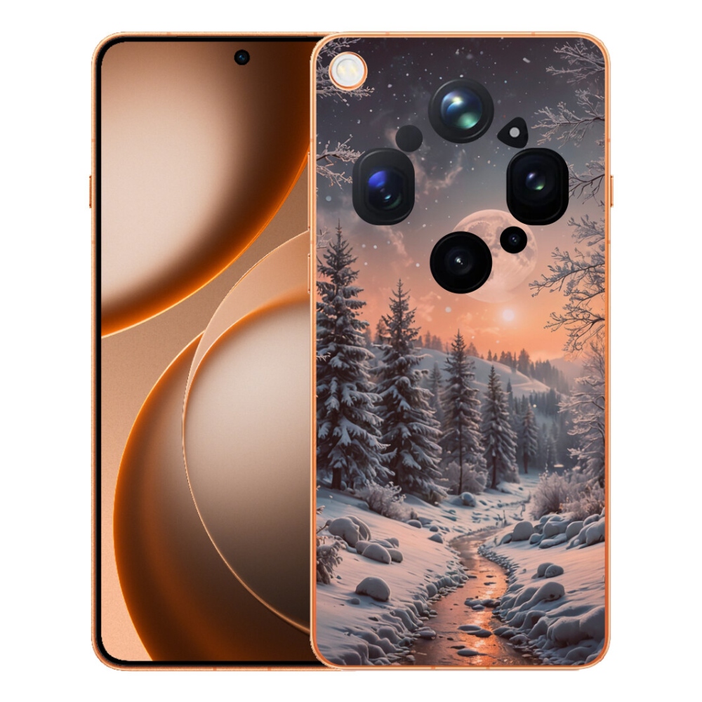 Gélový kryt mmCase na Oppo Find X9 Ultra - zimná krajina 2