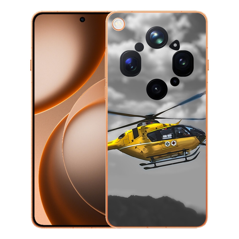 Gélový kryt mmCase na Oppo Find X9 Ultra - žltá helikoptéra