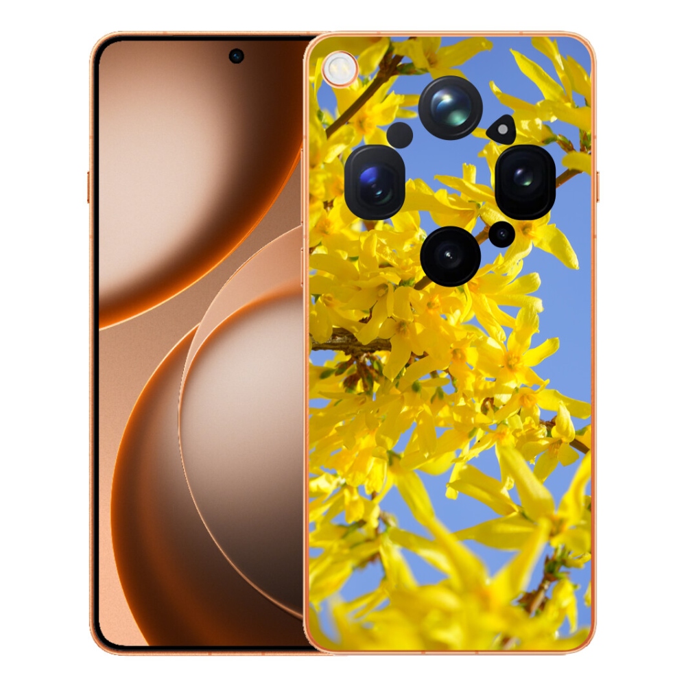 Gélový kryt mmCase na Oppo Find X9 Ultra - žlté kvety