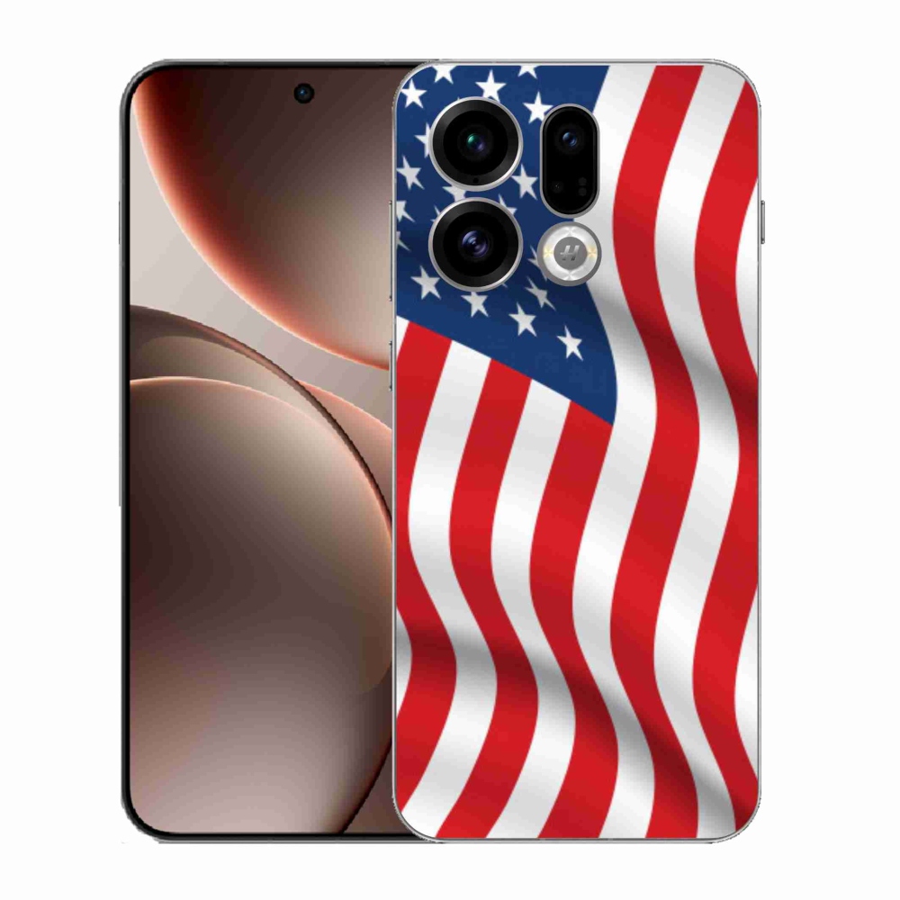 Gélový kryt mmCase na Oppo Find X9 - USA vlajka