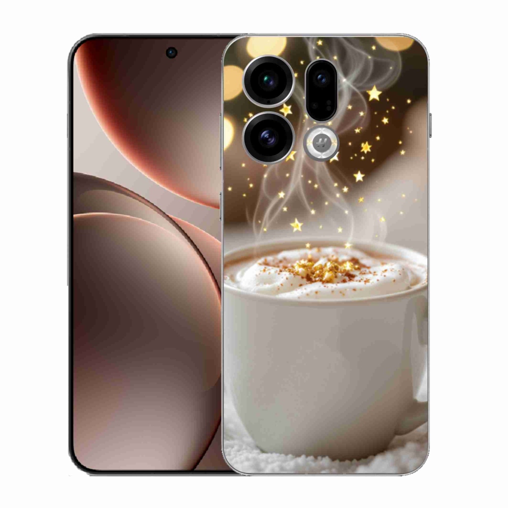 Gélový kryt mmCase na Oppo Find X9 - vianočný horúci nápoj