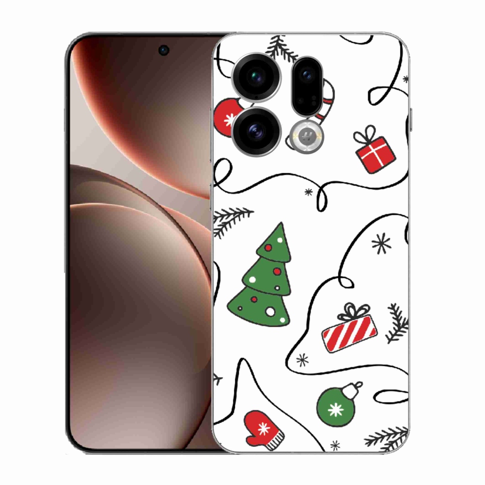 Gélový kryt mmCase na Oppo Find X9 - vianočné motívy