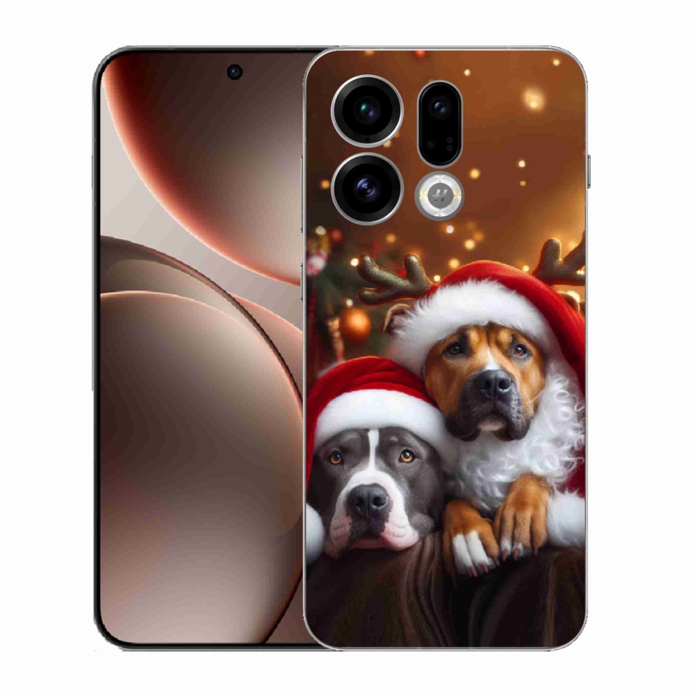 Gélový kryt mmCase na Oppo Find X9 - vianočné psy