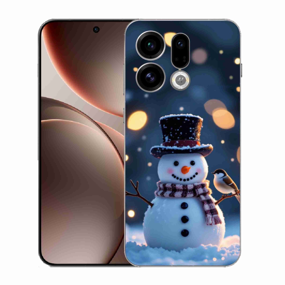 Gélový kryt mmCase na Oppo Find X9 - vianočný snehuliak