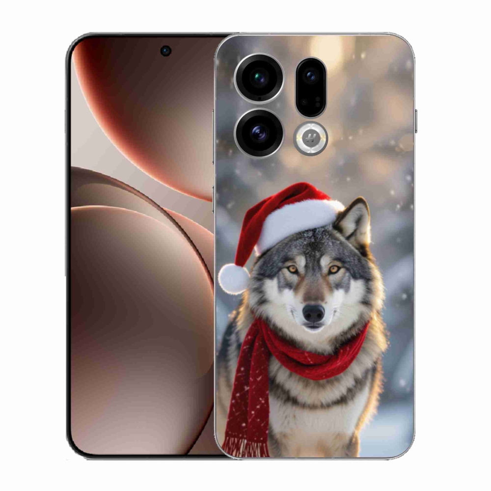 Gélový kryt mmCase na Oppo Find X9 - vianočný vlk