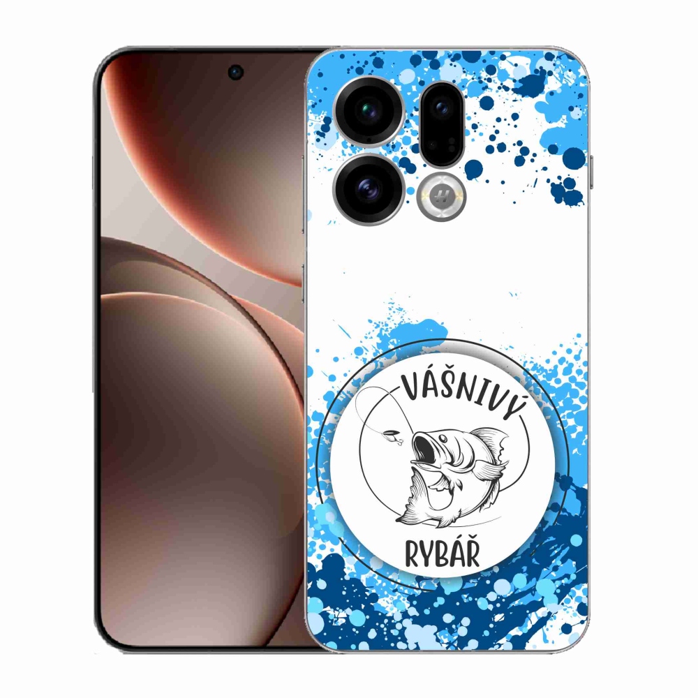 Gélový kryt mmCase na Oppo Find X9 - vášnivý rybár biele pozadie