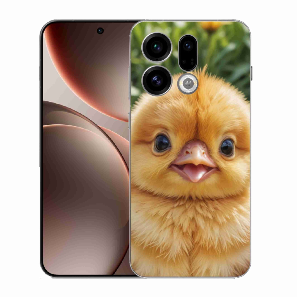 Gélový kryt mmCase na Oppo Find X9 - veselé kuriatko
