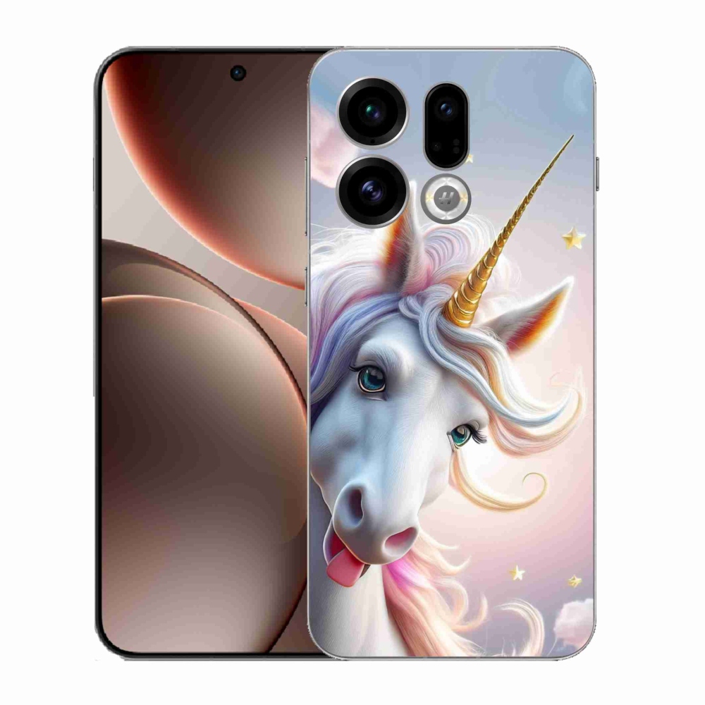 Gélový kryt mmCase na Oppo Find X9 - veselý jednorožec