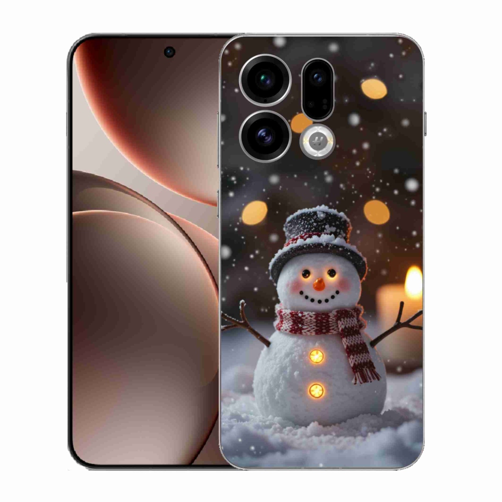 Gélový kryt mmCase na Oppo Find X9 - veselý snehuliak