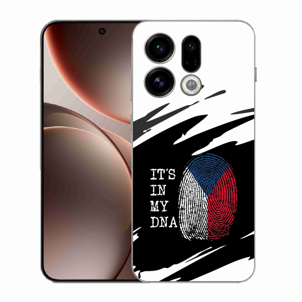 Gélový kryt mmCase na Oppo Find X9 - vlajka odtlačok prsta čiernobiele pozadie