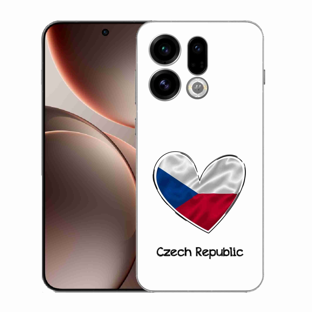 Gélový kryt mmCase na Oppo Find X9 - vlajka srdca biele pozadie