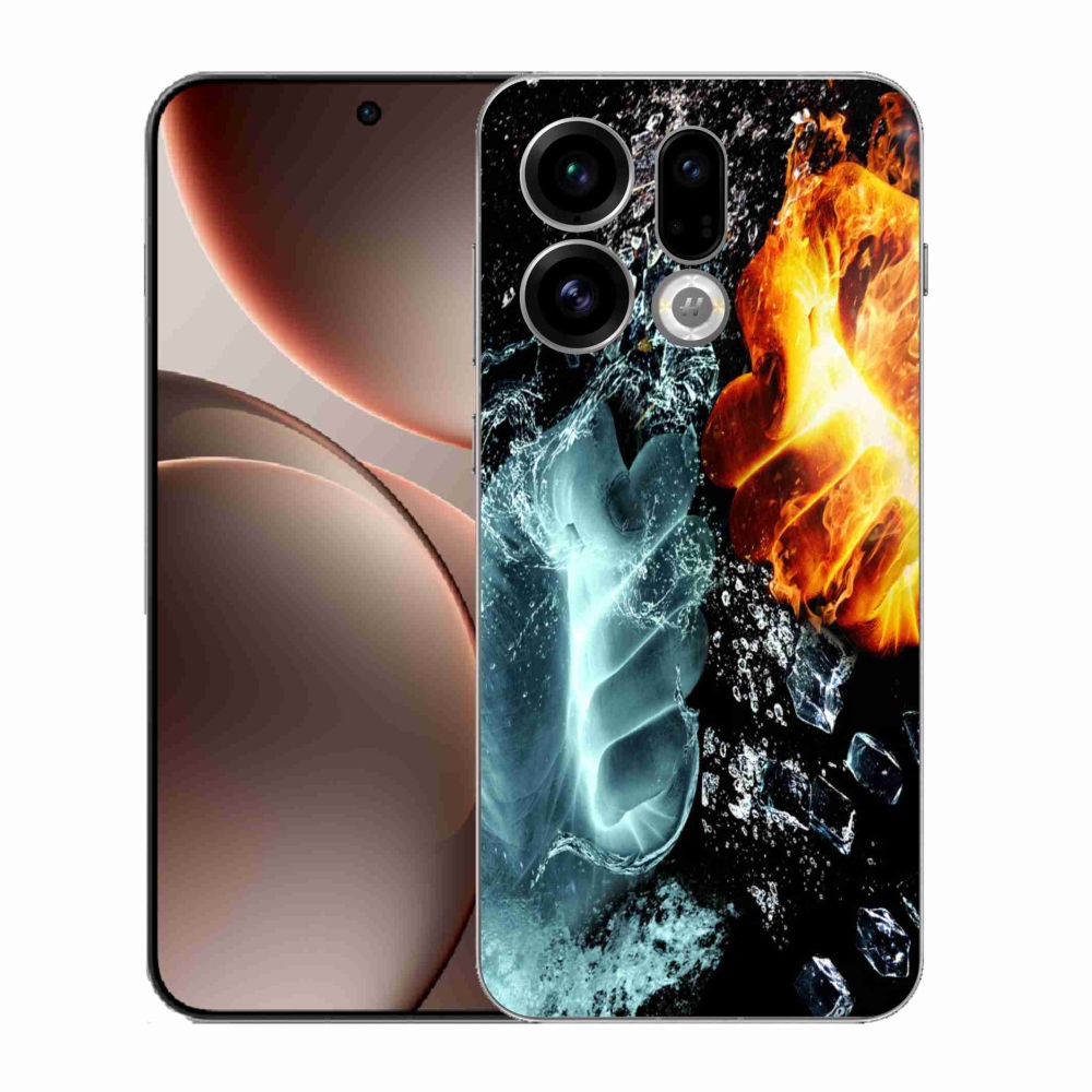 Gélový kryt mmCase na Oppo Find X9 - voda a oheň
