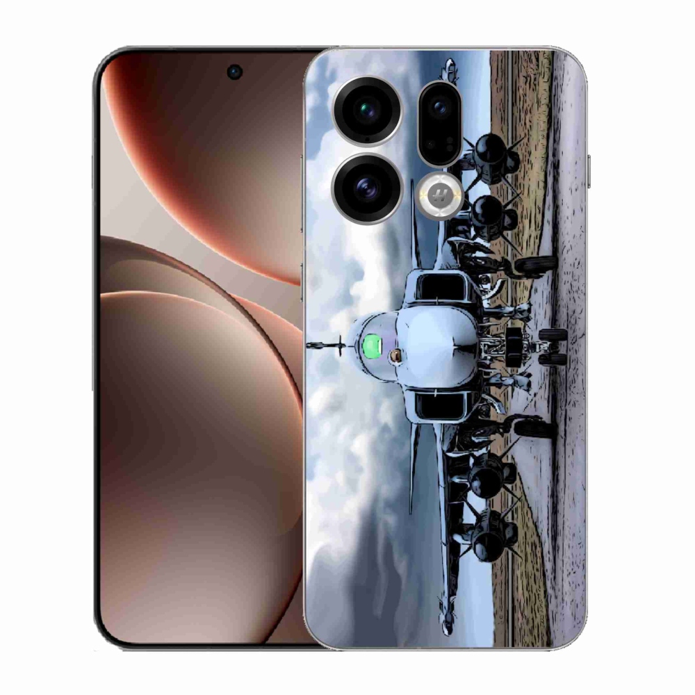 Gélový kryt mmCase na Oppo Find X9 - vojenské lietadlo
