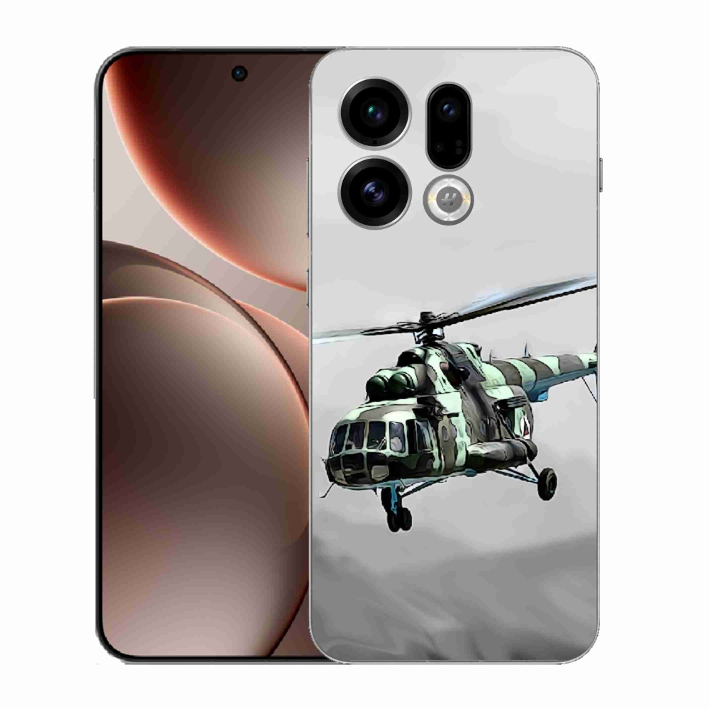 Gélový kryt mmCase na Oppo Find X9 - vojenský vrtuľník