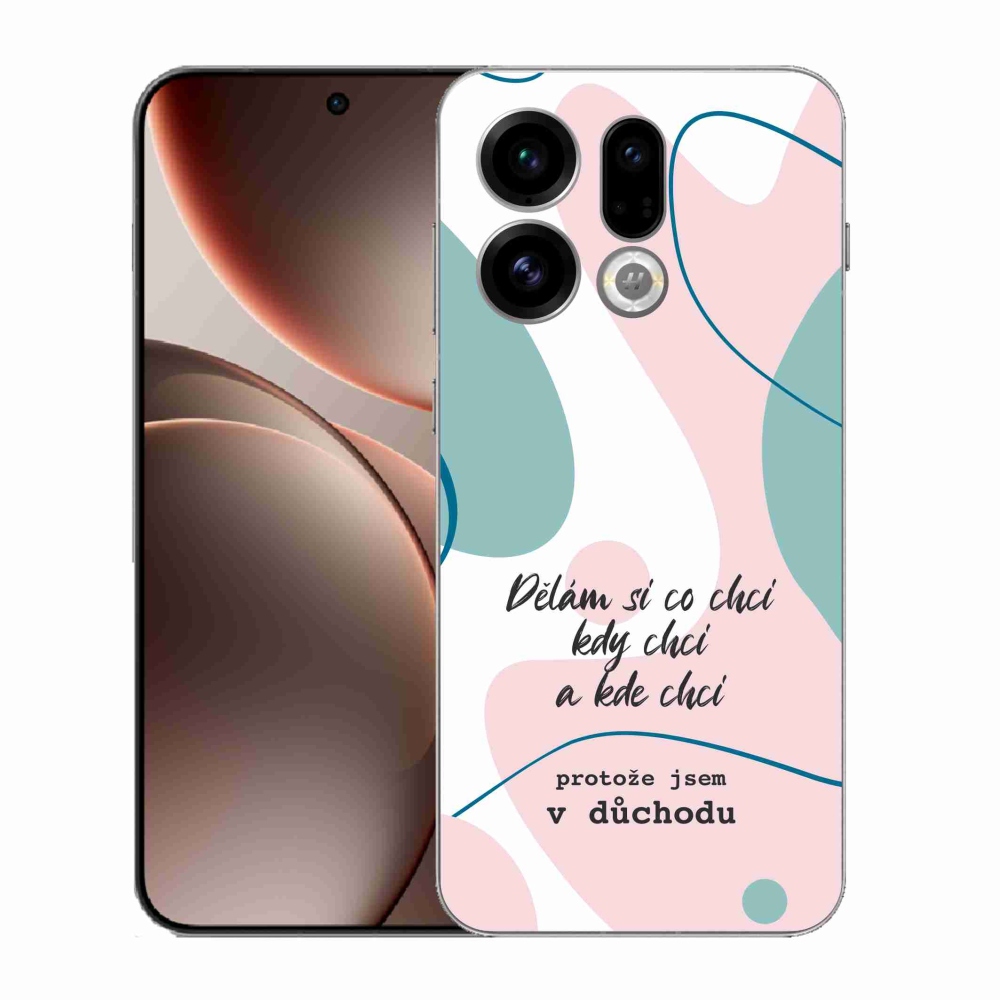 Gélový kryt mmCase na Oppo Find X9 - vtipný text 10 biele pozadie