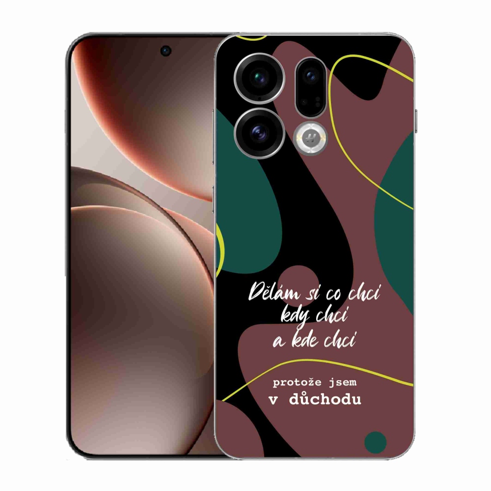 Gélový kryt mmCase na Oppo Find X9 - vtipný text 10 čierne pozadie