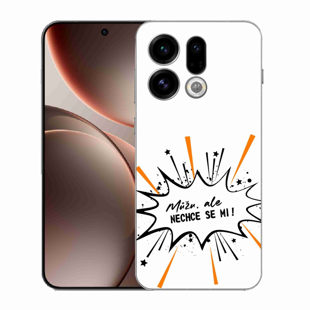 Gélový kryt mmCase na Oppo Find X9 - vtipný text 11 biele pozadie