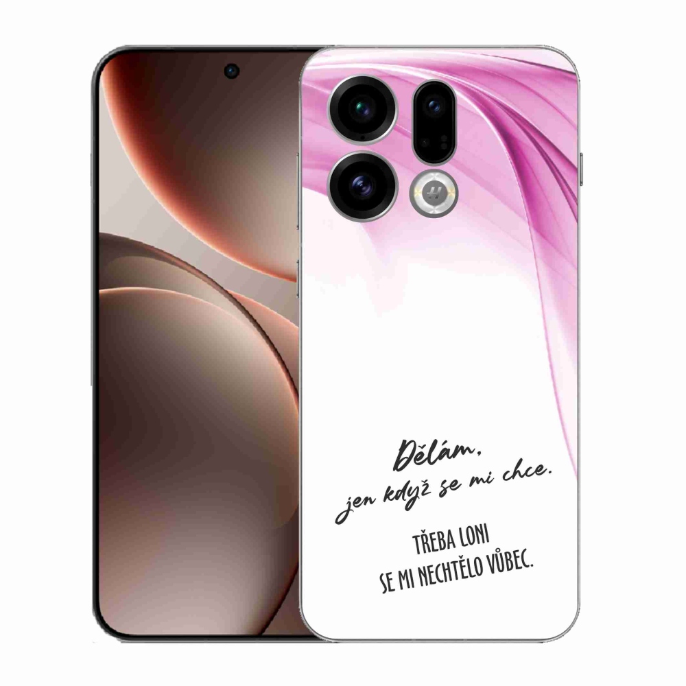 Gélový kryt mmCase na Oppo Find X9 - vtipný text 12 biele pozadie