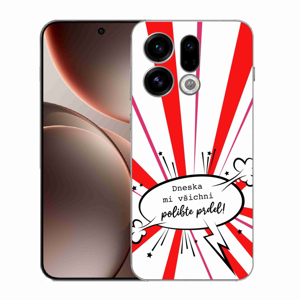 Gélový kryt mmCase na Oppo Find X9 - vtipný text 15 biele pozadie