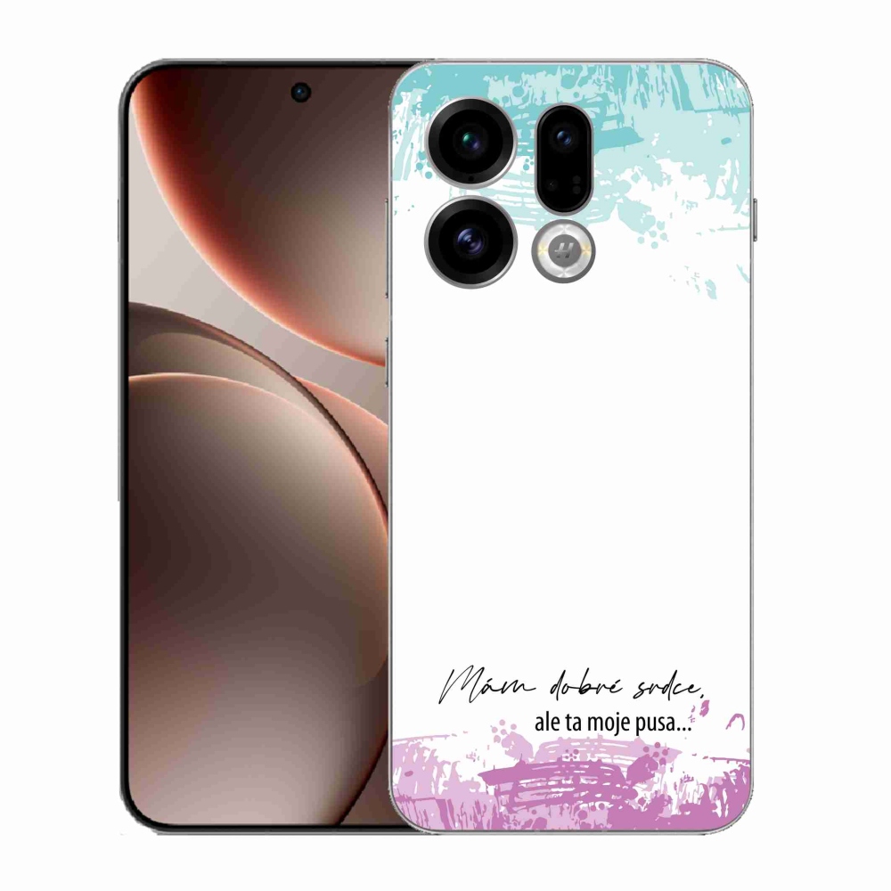 Gélový kryt mmCase na Oppo Find X9 - vtipný text 3 biele pozadie