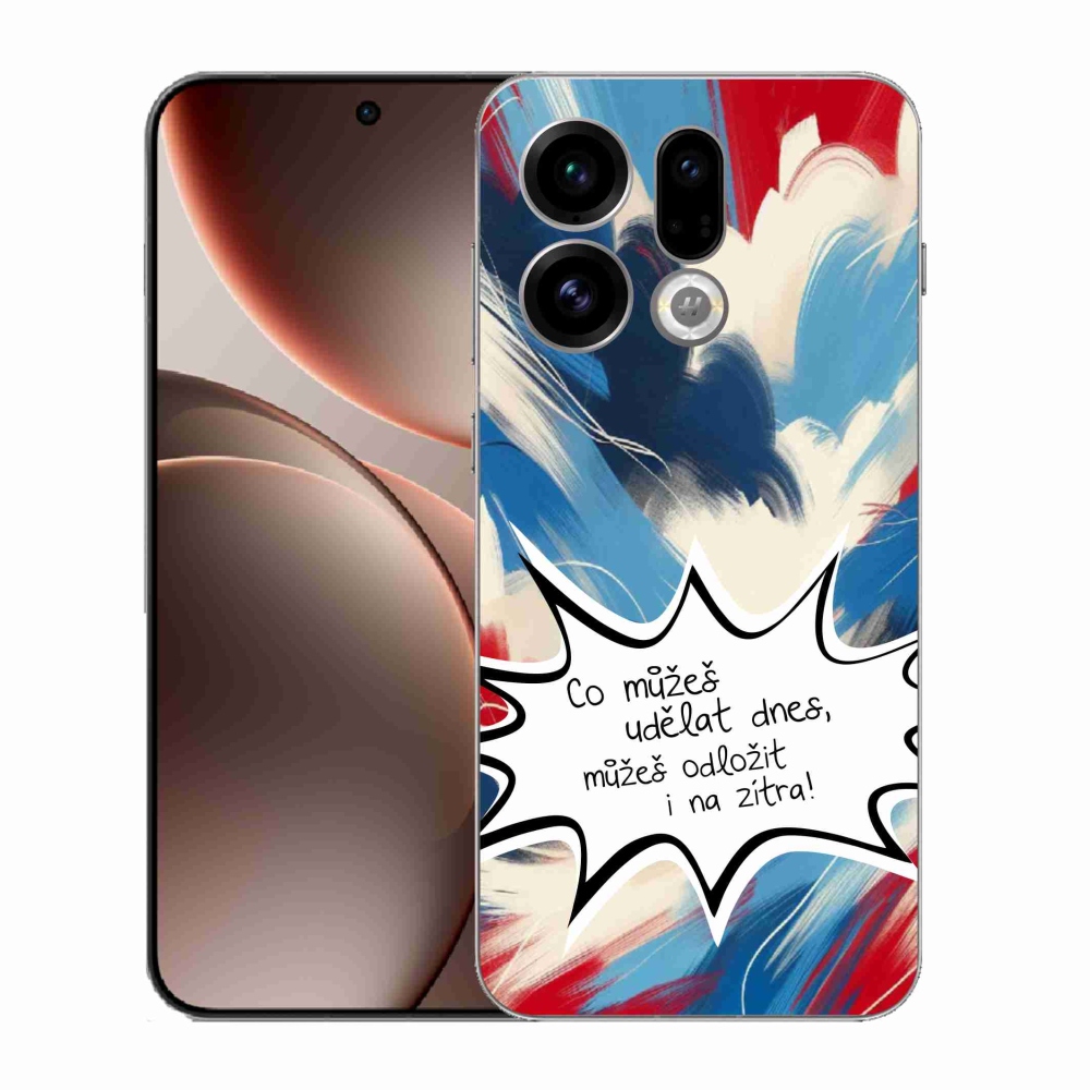 Gélový kryt mmCase na Oppo Find X9 - vtipný text 9 biele pozadie