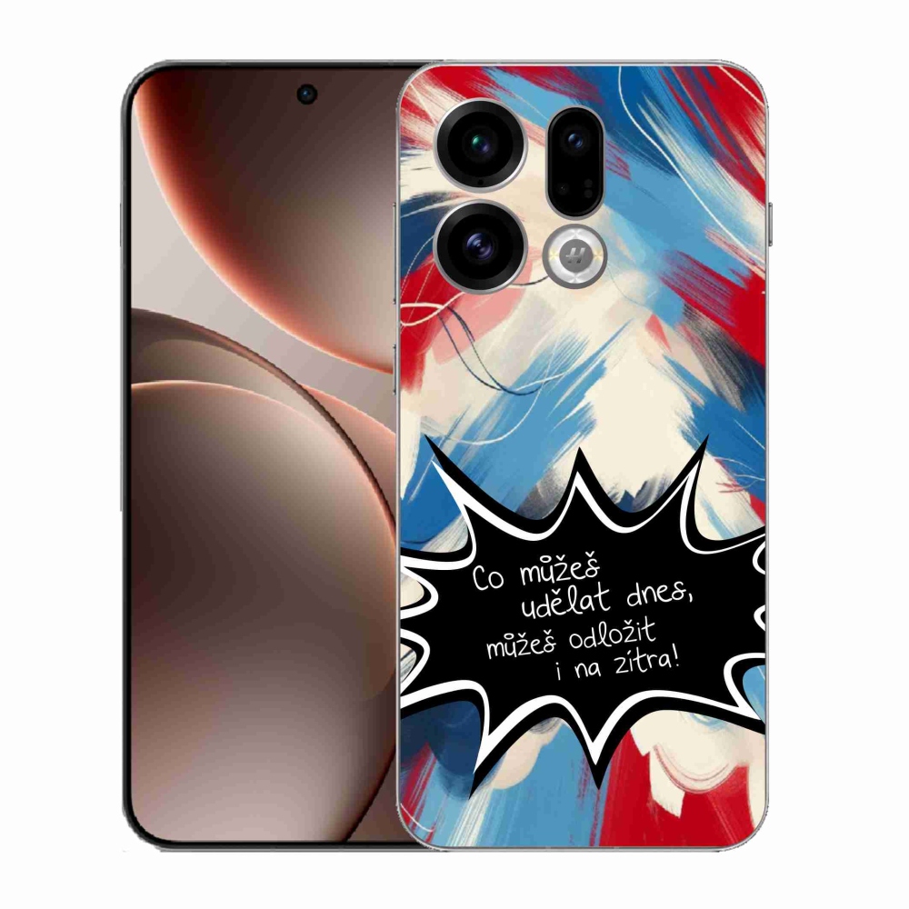 Gélový kryt mmCase na Oppo Find X9 - vtipný text 9 čierne pozadie