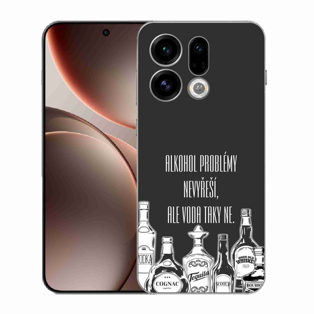 Gélový kryt mmCase na Oppo Find X9 - vtipný text čierne pozadie