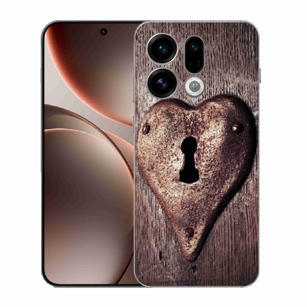 Gélový kryt mmCase na Oppo Find X9 - zámok v tvare srdca