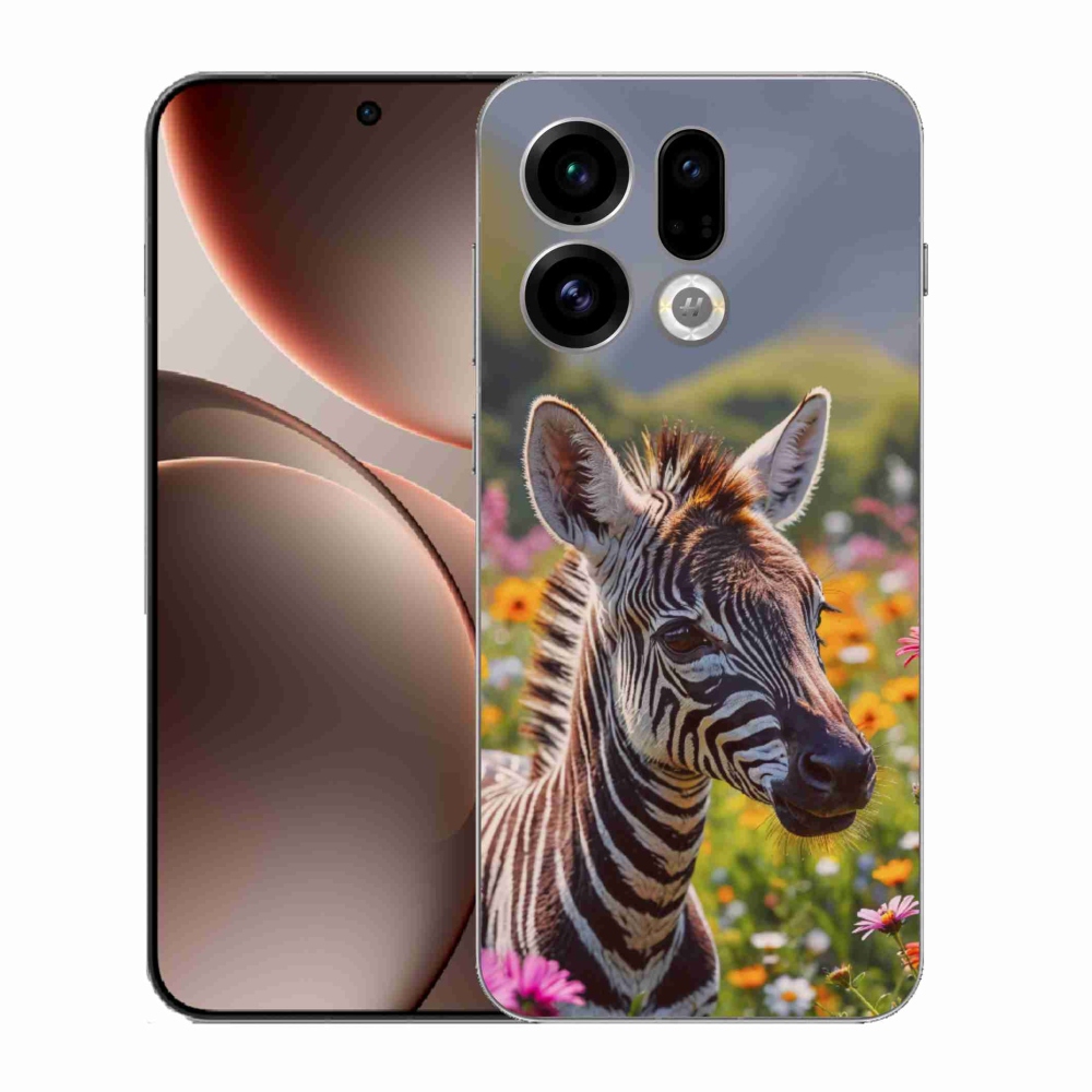 Gélový kryt mmCase na Oppo Find X9 - zebra na lúke