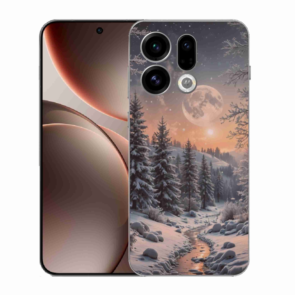 Gélový kryt mmCase na Oppo Find X9 - zimná krajina 2