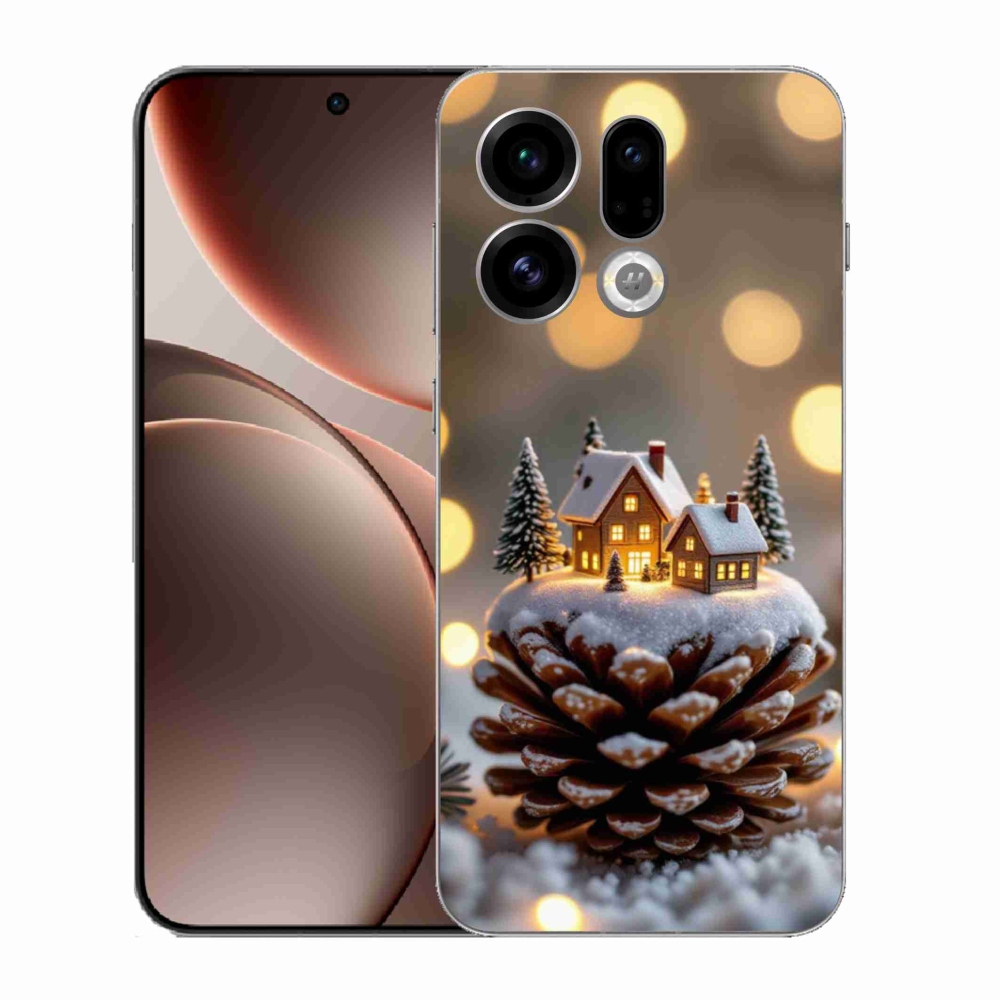Gélový kryt mmCase na Oppo Find X9 - zimná dedinka