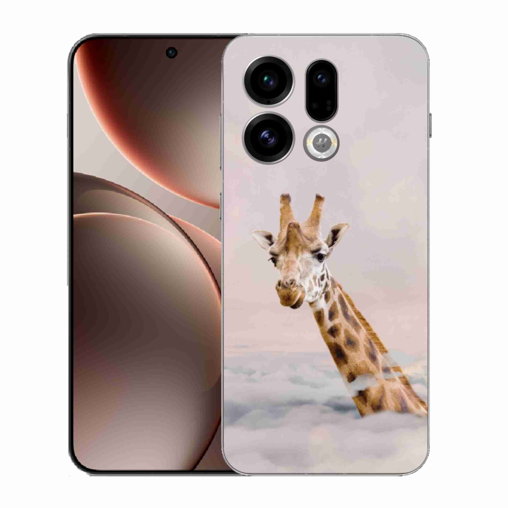 Gélový kryt mmCase na Oppo Find X9 - žirafa v oblakoch