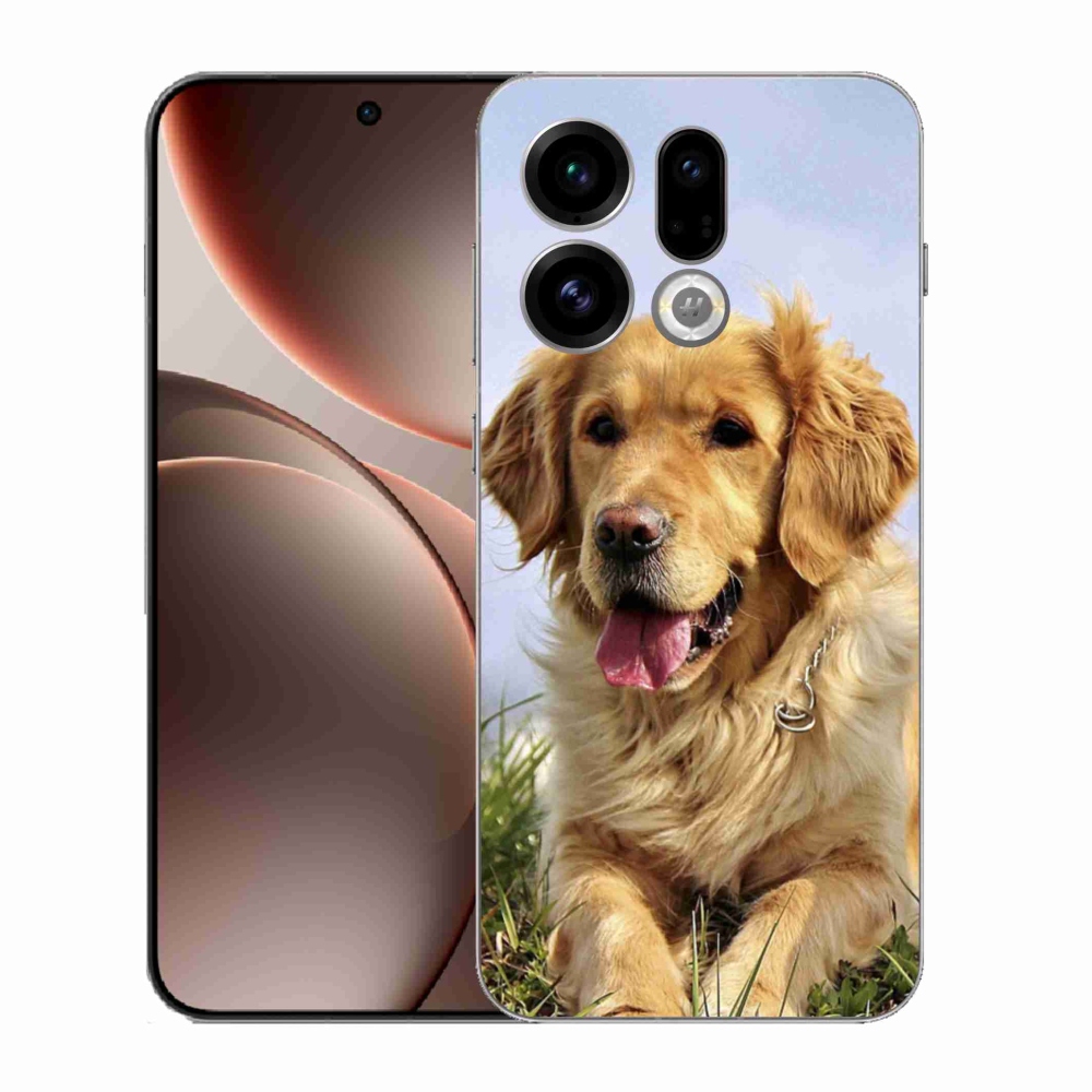 Gélový kryt mmCase na Oppo Find X9 - zlatý retriever