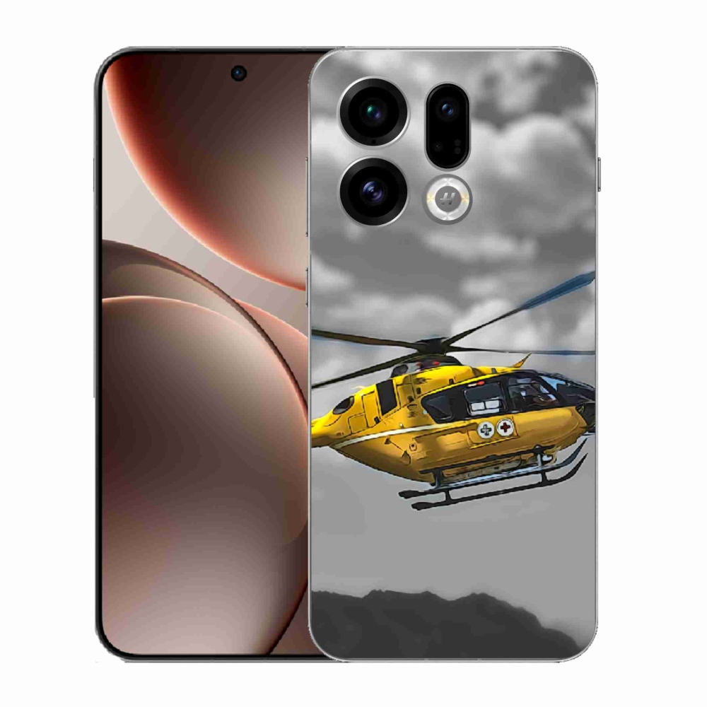 Gélový kryt mmCase na Oppo Find X9 - žltá helikoptéra