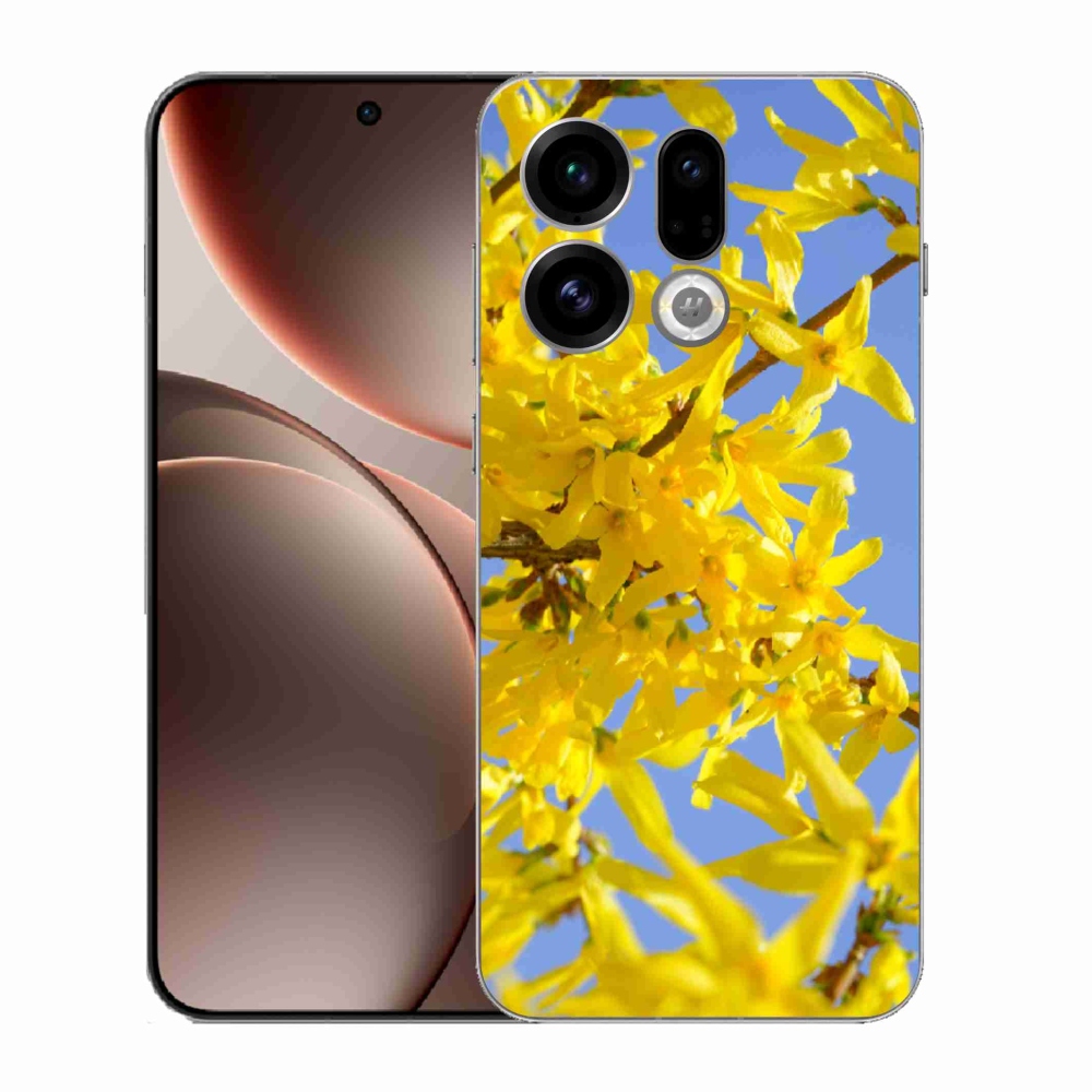 Gélový kryt mmCase na Oppo Find X9 - žlté kvety