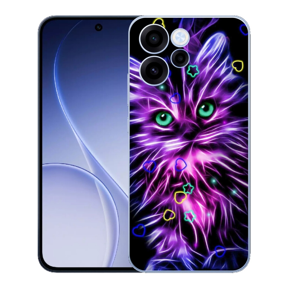 Gélový kryt mmCase na Oppo Reno 15 FS 5G - abstraktná mačka