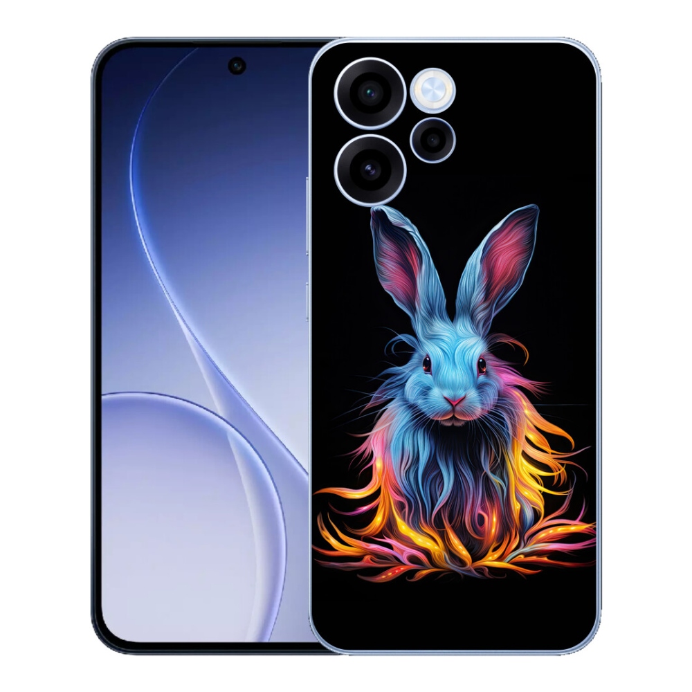 Gélový kryt mmCase na Oppo Reno 15 FS 5G - abstraktný zajac