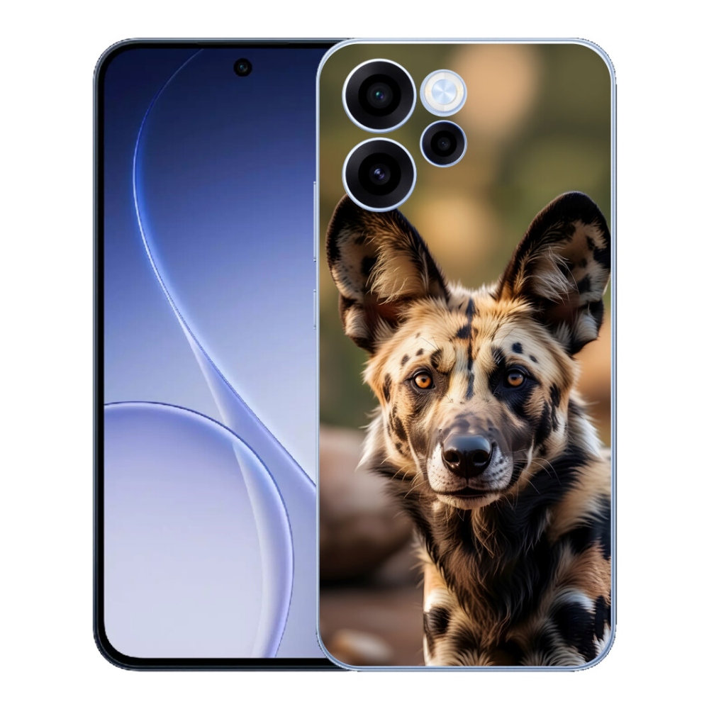 Gélový kryt mmCase na Oppo Reno 15 FS 5G - africký divoký pes