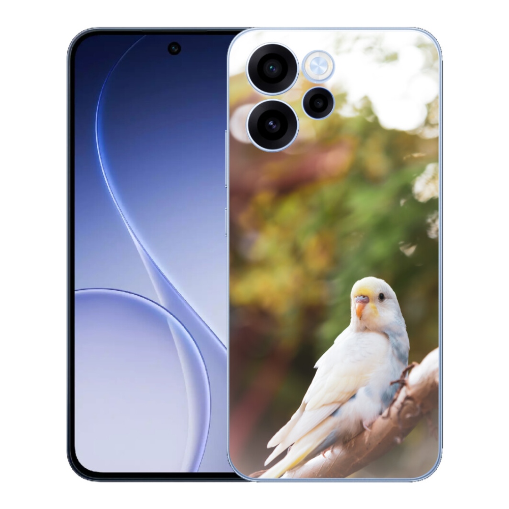 Gélový kryt mmCase na Oppo Reno 15 FS 5G - andulka biela