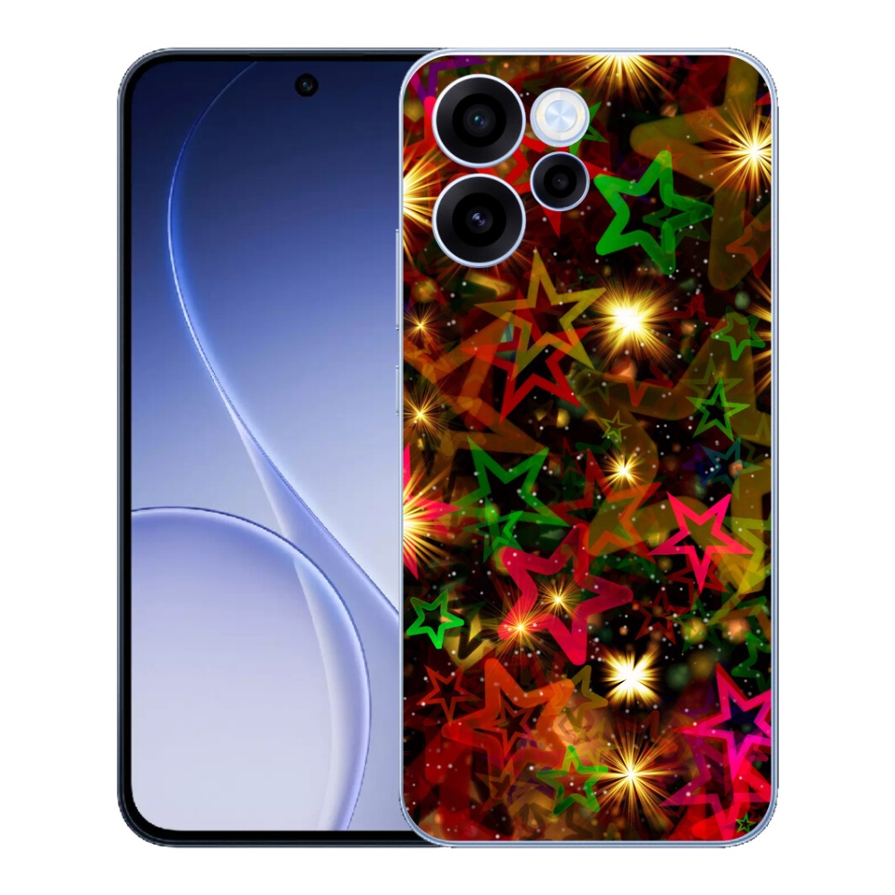 Gélový kryt mmCase na Oppo Reno 15 FS 5G - farebné hviezdičky
