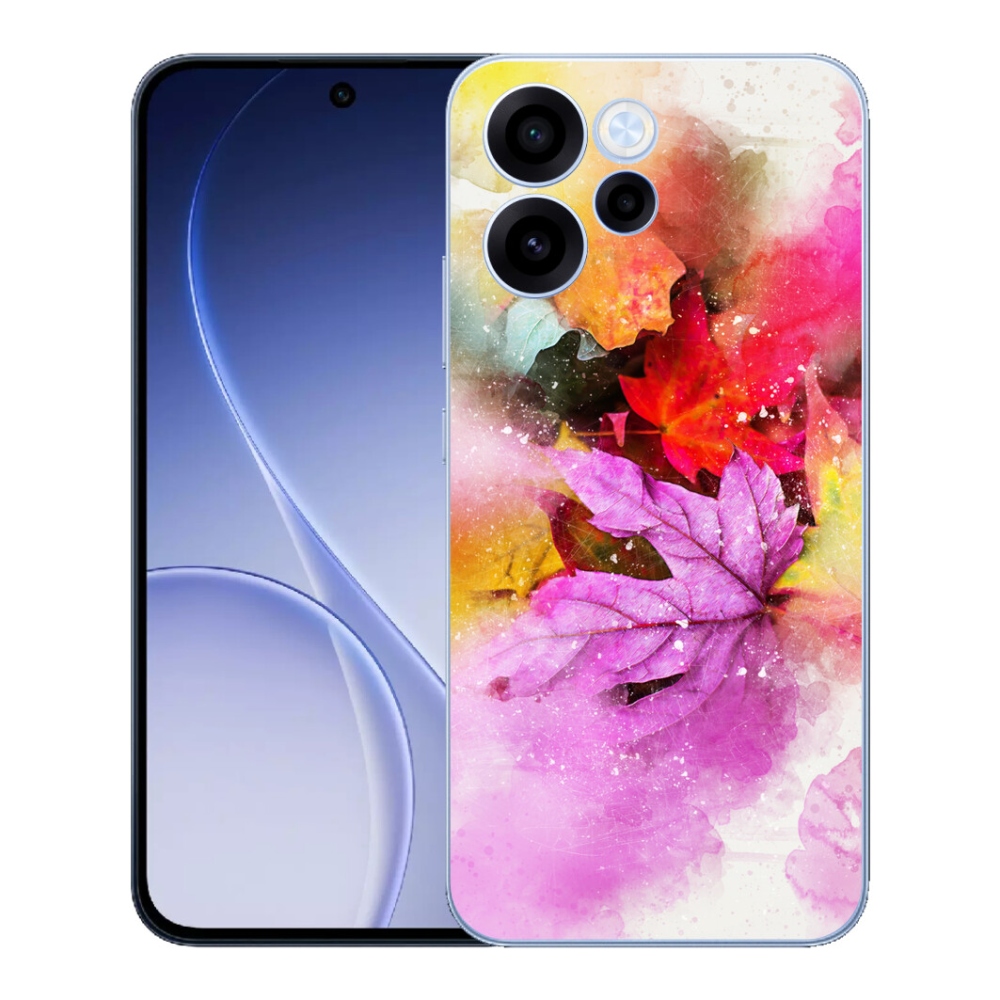 Gélový kryt mmCase na Oppo Reno 15 FS 5G - farebné listy